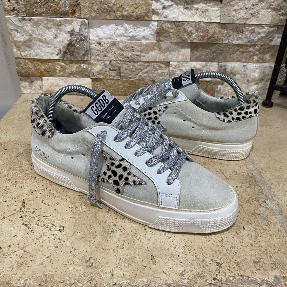 Golden Goose May Leopard print sneakers Women's size 40 US size 10